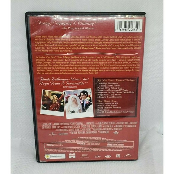 Bridget Jones Diary DVD 2001 Widescreen Renee Zellweger Hugh Grant No Scratches - Picture 6 of 10